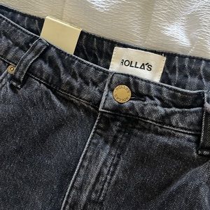 Rolla’s high rise slim black jeans